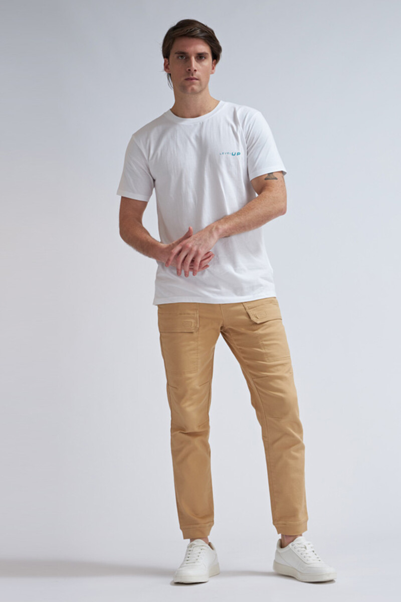Pantalón cargo jogger de algodón Maiz Claro