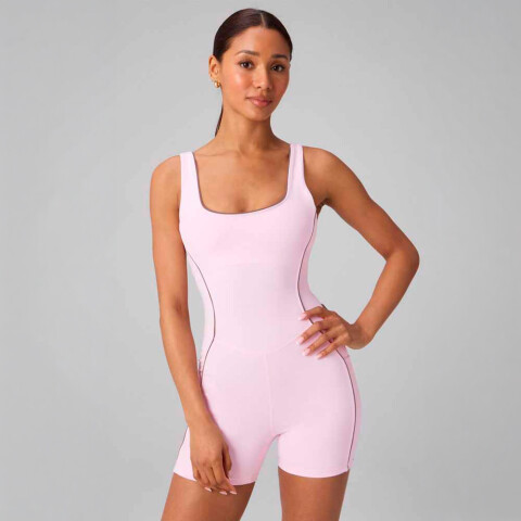 Enterizo On-The-Go Short 4 Mujer Soft Pink/mushroom Mauve