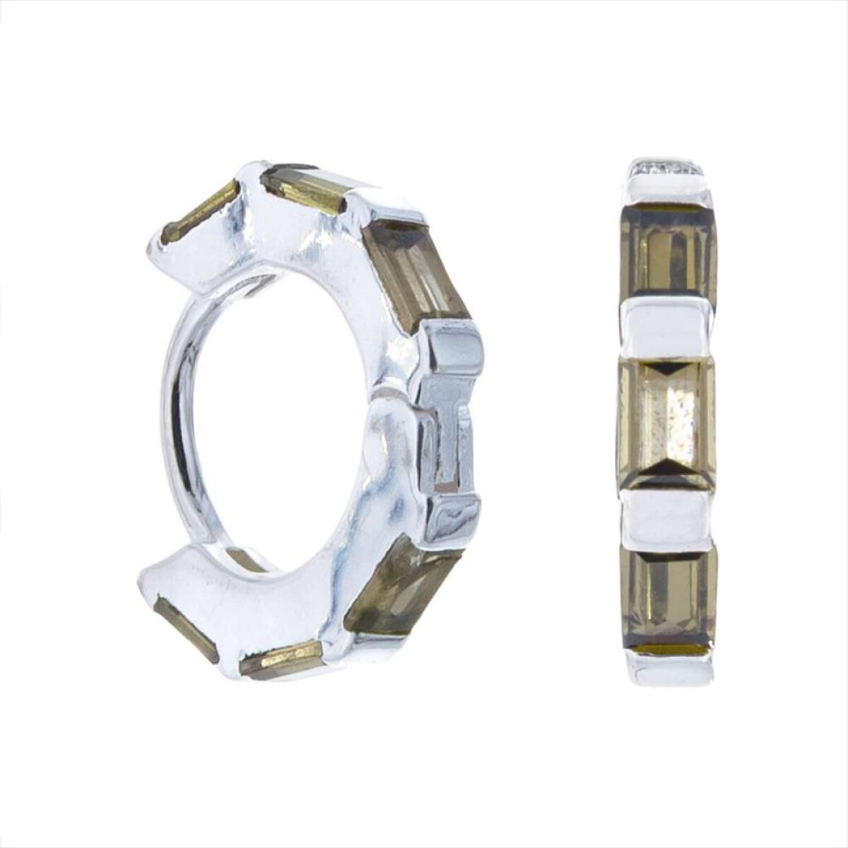 Par De Aros De Plata 925 - Con Circonias 