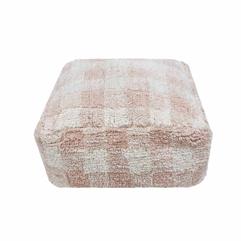 Pouf lavable - Vichy Rosa