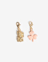Dijes Lucky charm Set De Dijes Trébol Y Gatito - Dorado