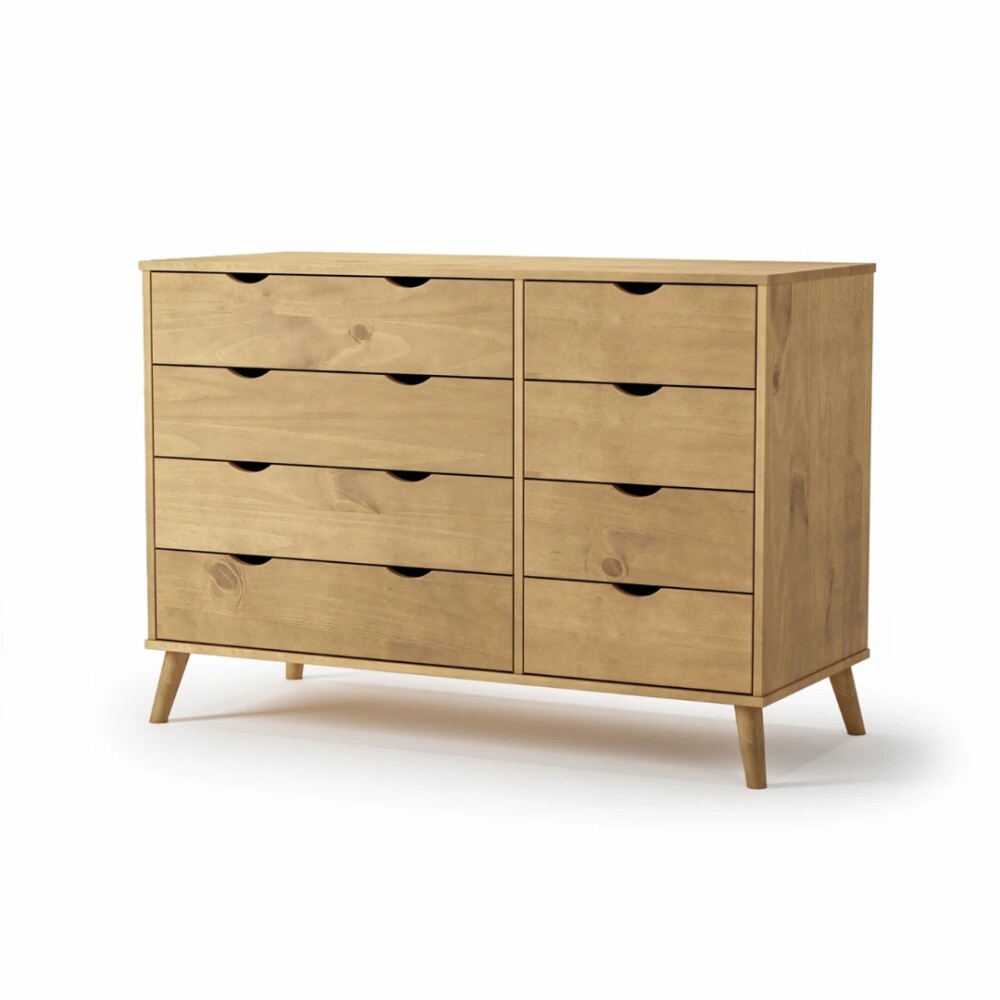 Cómoda 8 Cajones Madera - Linea Dublin Natural