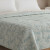 Acolchado 2 Plazas Home Class 100% Microfibra 1103 HOJAS CELESTE