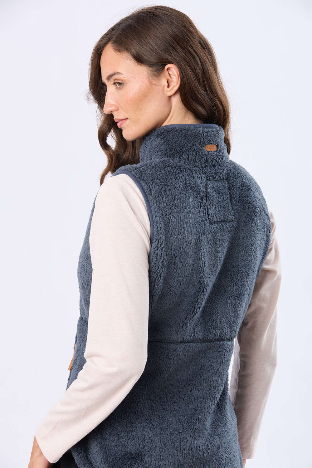 CHALECO SHERPA SUAVE Azul