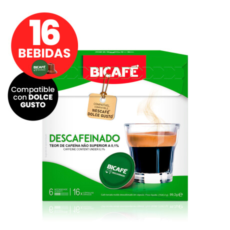 Capsulas Bicafe Descafeinado Compatible Dolce Gusto 16 Bebidas 001