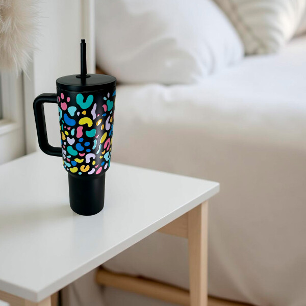Vaso Térmico Metalico 1.2 Litros Diseño Sorbito Agua Cafe Ax Color Negro