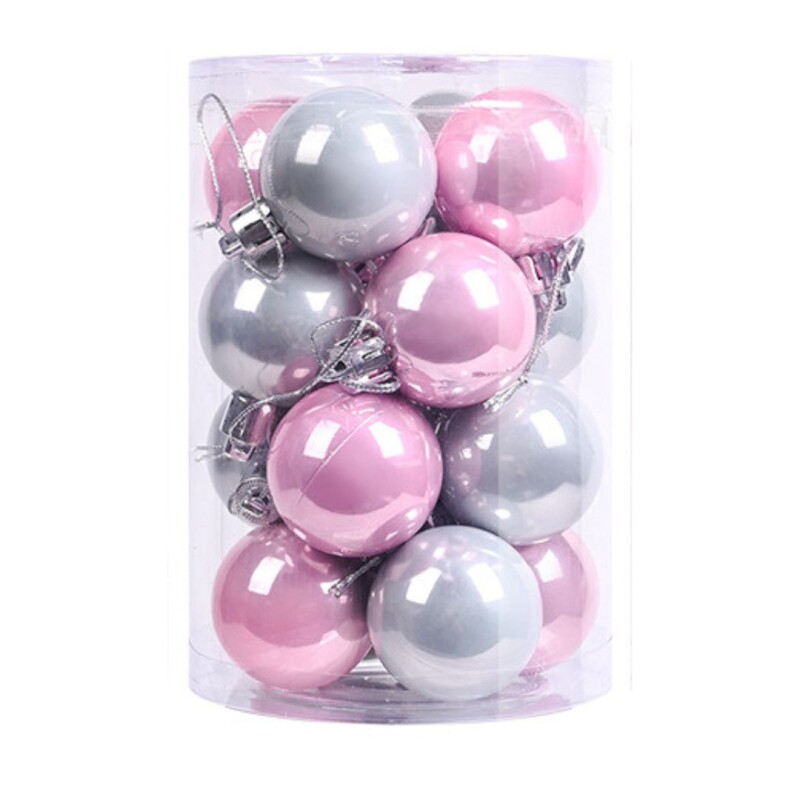 Esferas navideñas x16 Rosa