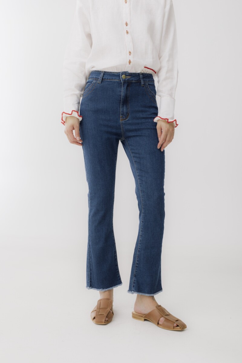 JEAN CROPPED AWA - Azul 