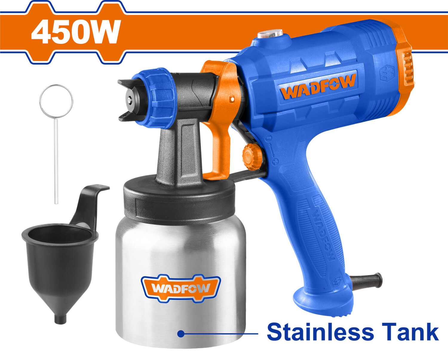 EQUIPO PISTOLA DE PINTAR 450W TACHO METAL WADFOW WEG1A02 