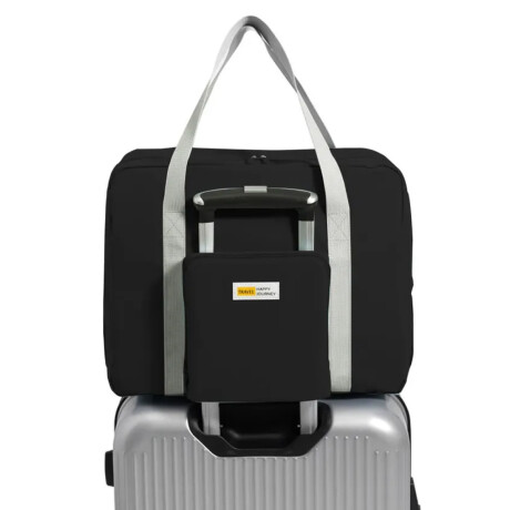 Bolso plegable para viaje con bolsillo Negro