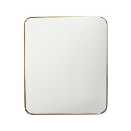 Espejo Clásico Redondeado en Metal 51x61Cm Adorno Decoración Dorado