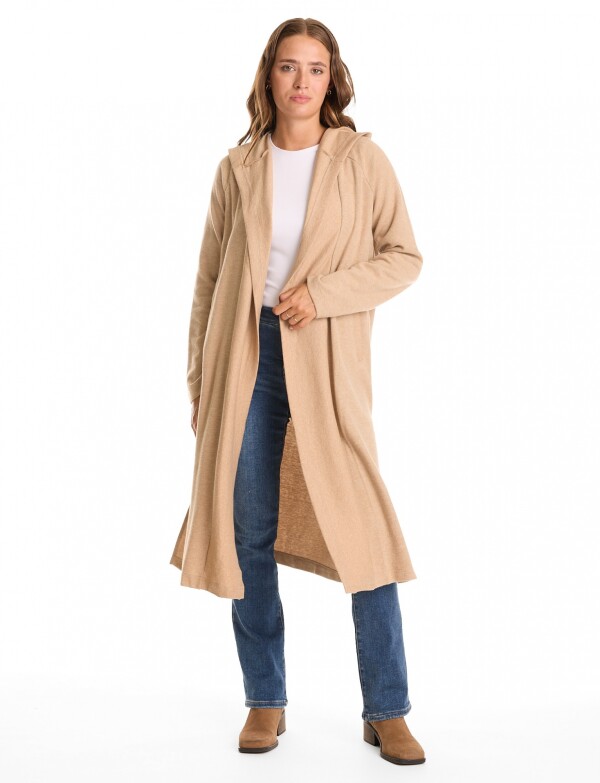 Cardigan Duster Capu BEIGE OSCURO