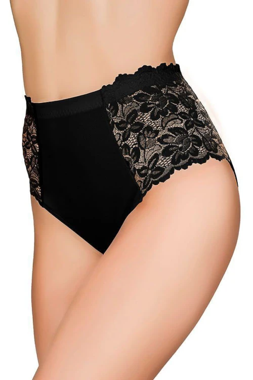 Bombacha Alta con Encaje 139240 Negro