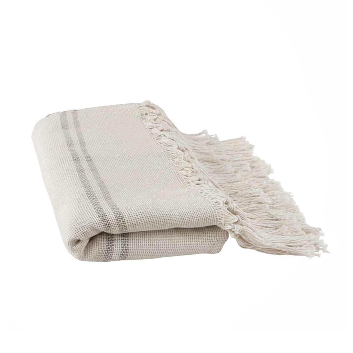 Manta Artesanal Tajy - 118x130 - Pilar - Crudo/Beige 