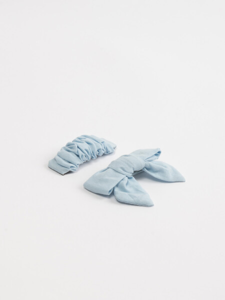 Set x 2 scrunchie y moña Rosa Pastel