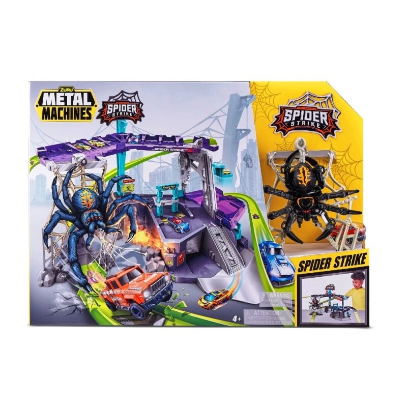 Metal Machines Pista Spider Strike con Garaje ZURU METAL MACHINES PISTA SPIDER STRIKE C/VEHICULO