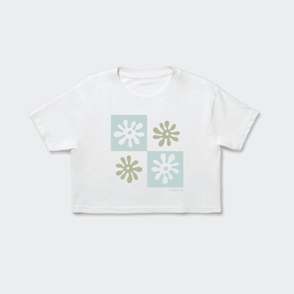 Remera Crop Stance Sleeve Blanco