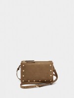 Bolso Bandolera Con Tachuelas camel