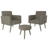 Conjunto 2 Poltronas + Puff Dallas Chumbo Conjunto 2 Poltronas + Puff Dallas Chumbo