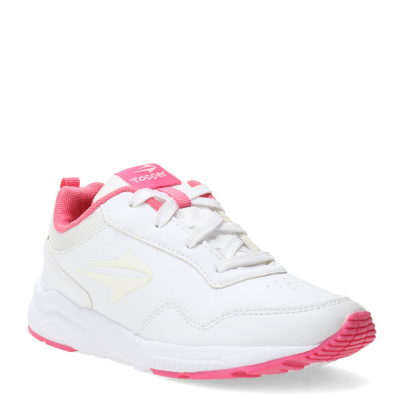 Championes Infantiles Topper Zurich III Blanco - Fucsia