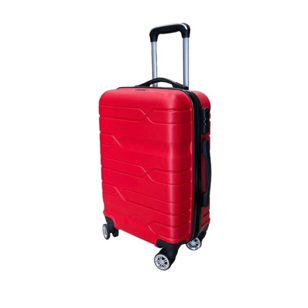 Juego Set Valijas Fibra x3 Rojo