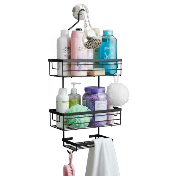 Organizador De Ducha Colgante 3 Niveles Jabonera Baño Acero Imback Color Negro Organizador De Ducha Colgante 3 Niveles Jabonera Baño Acero Imback Color Negro