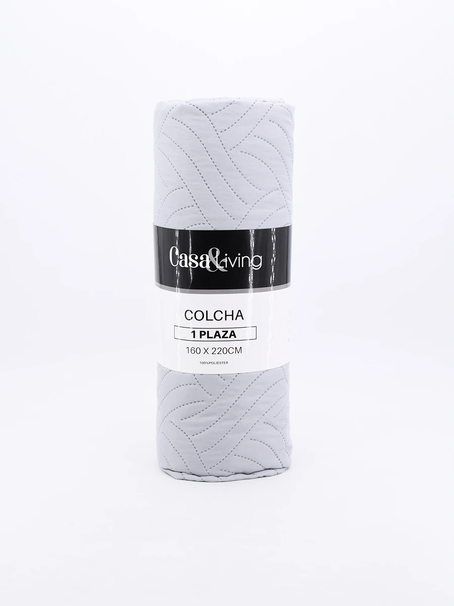 COLCHA 1 PLAZA - GRIS 