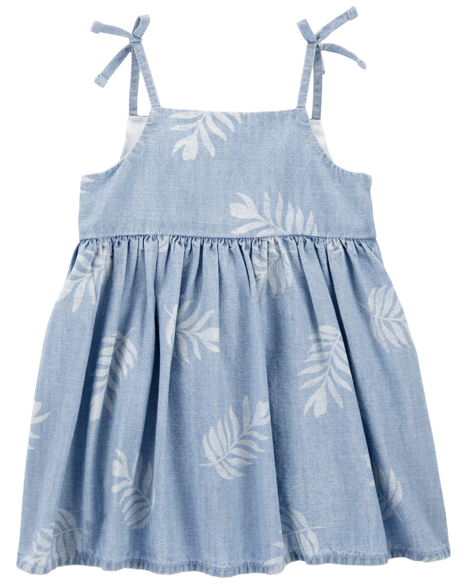 Vestido de algodón con tirantes y botones de madera 0