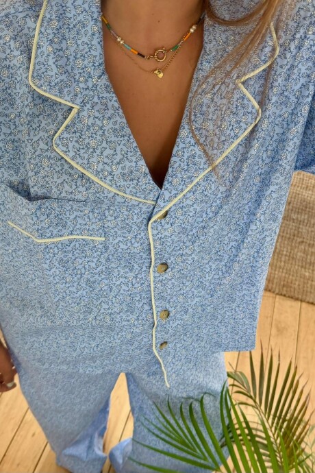 Flowers Pijama Celeste