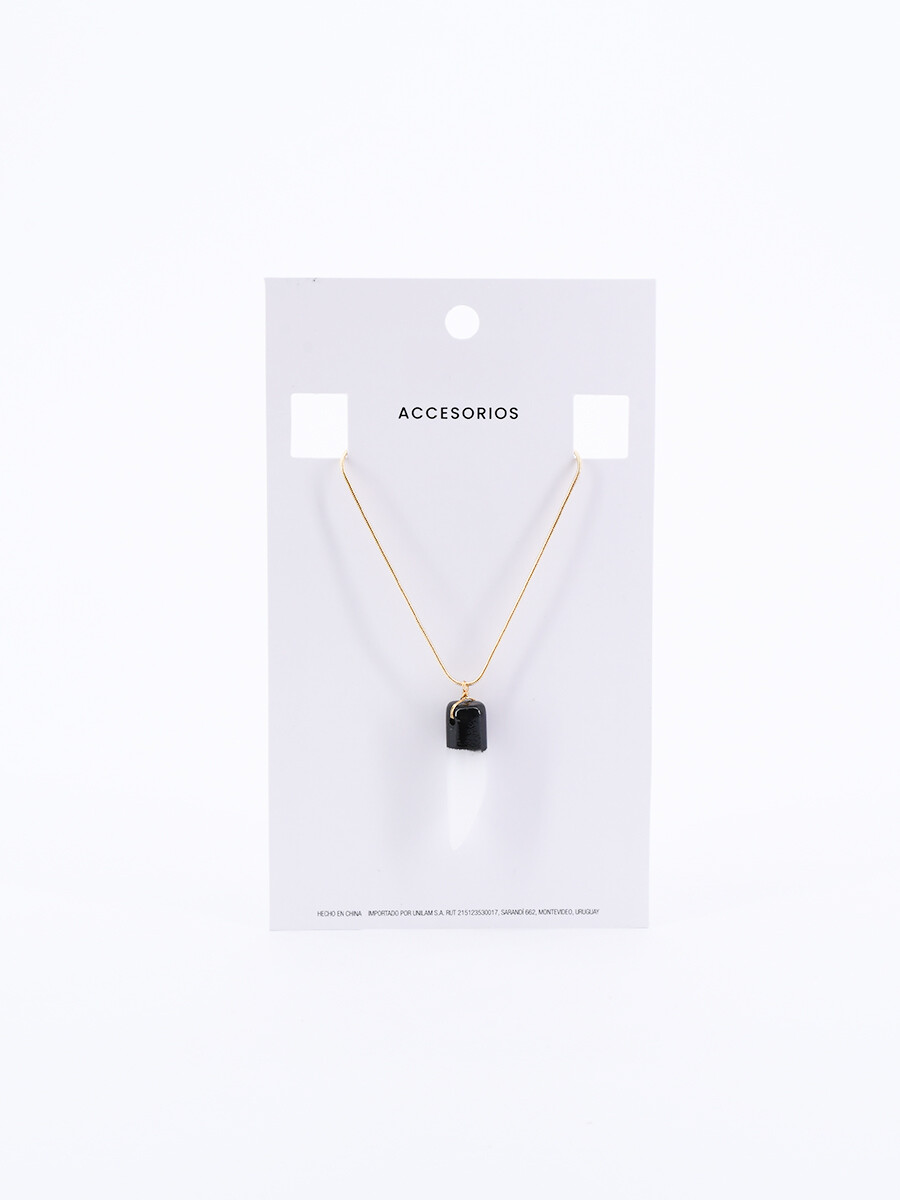 CADENA DIJE PIEDRA - DORADO 