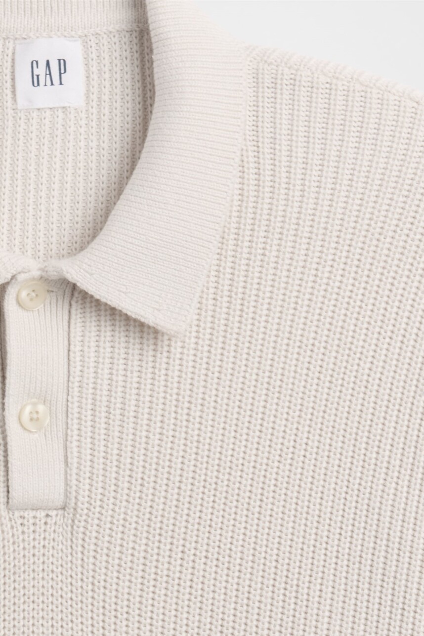 Buzo Tipo Polo Rib Hombre Carls Stone