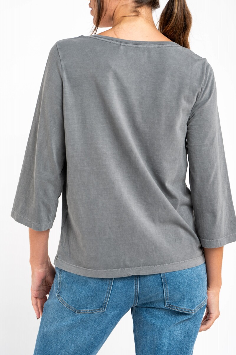 Remera Lavada Grafito