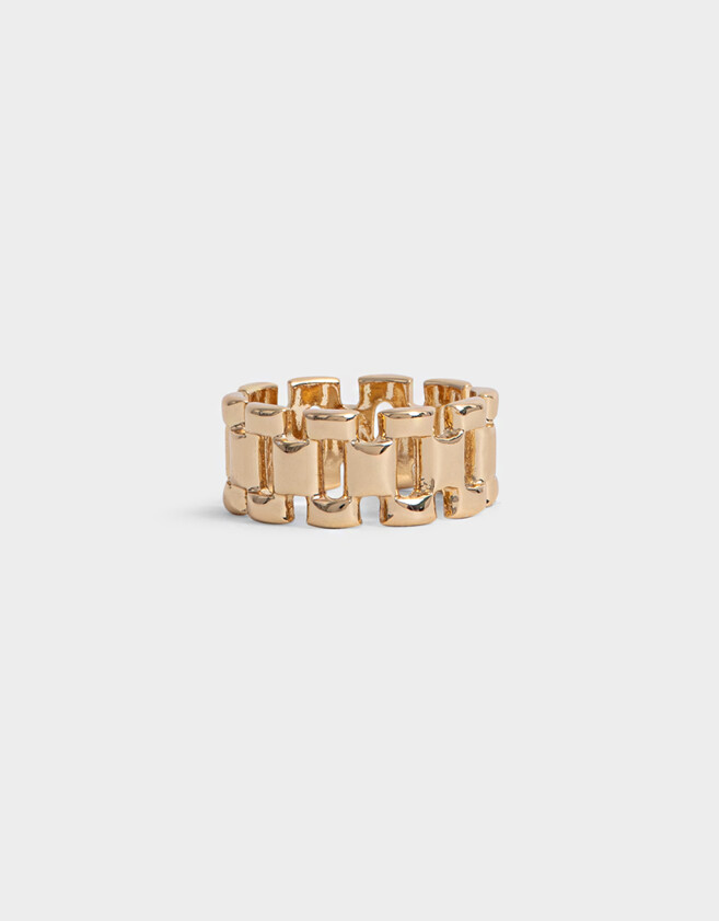 Anillos Medianos y Grandes De metal Anillo De Metal Bold - Dorado