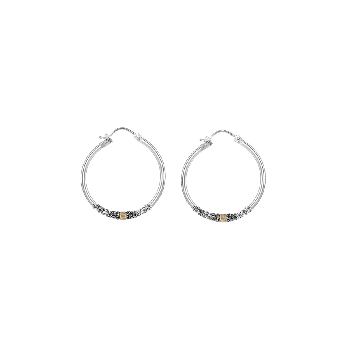 Aros Rustic N°1 - Plata y Oro 