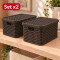 Set x2 Caja simil ratán 2,5 Lts CHOCOLATE