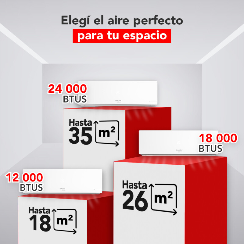 Aire Acondicionado AIWA 18000 BTU Split ON/OFF Frío/Calor Blanco | AW18ONOFF50HZ Aire Acondicionado AIWA 18000 BTU Split ON/OFF Frío/Calor Blanco | AW18ONOFF50HZ