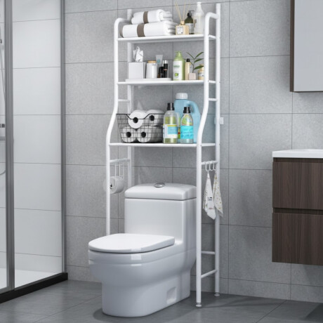 Estante organizador sobre inodoro mueble 1,55 mts BLANCO