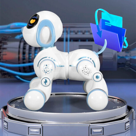 Mascota Robot Inteligente Control Remoto Con Sonido Celeste
