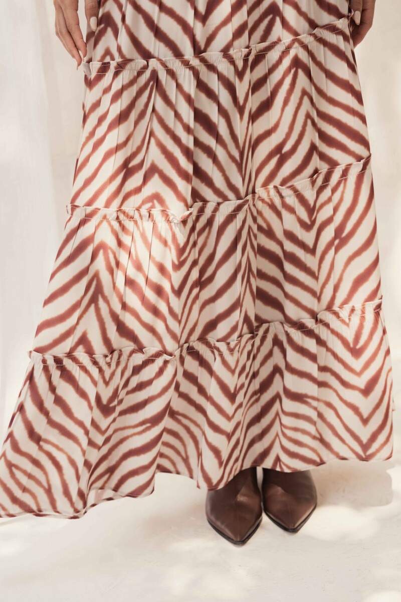 FALDA MAR MAROON WILD ZEBRA FALDA MAR MAROON WILD ZEBRA