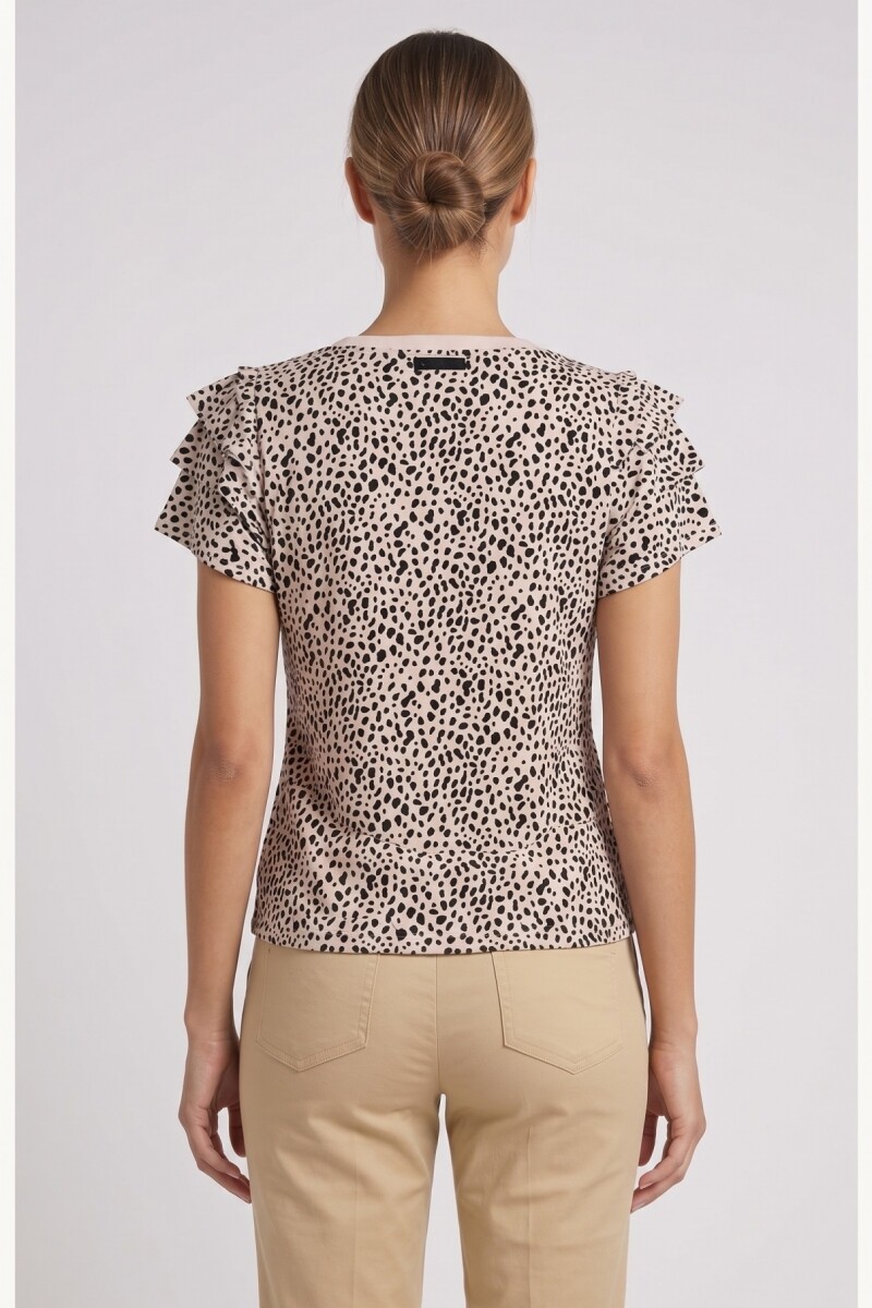 REMERA M/C VOLADO NEGRO ESTAMPADO