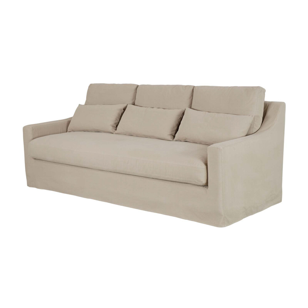 SOFÁ 3 CUERPOS TELA VERDE SINGAPUR KHAKI