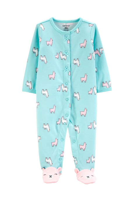 Pijama con Pie Manga Larga Llamas Algodón 0