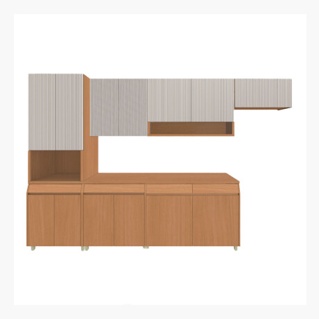 JUEGO MODULAR PARA COCINA INCLUYE AEREOS BAJO MESADA Y TORRE GAMAS DE BEIGE