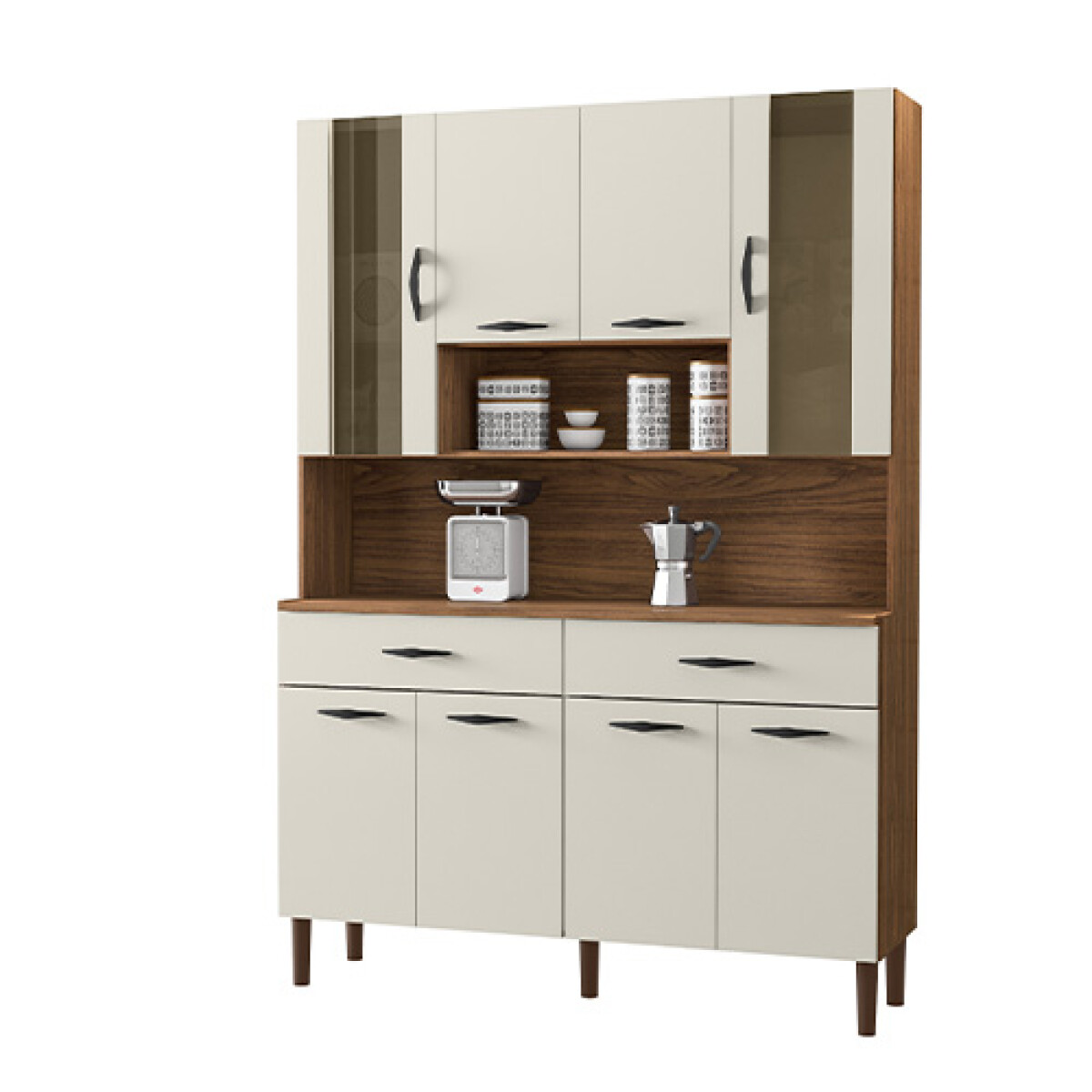 Cocina Golden 8 Puertas Nogueira Off White Kits Paraná 