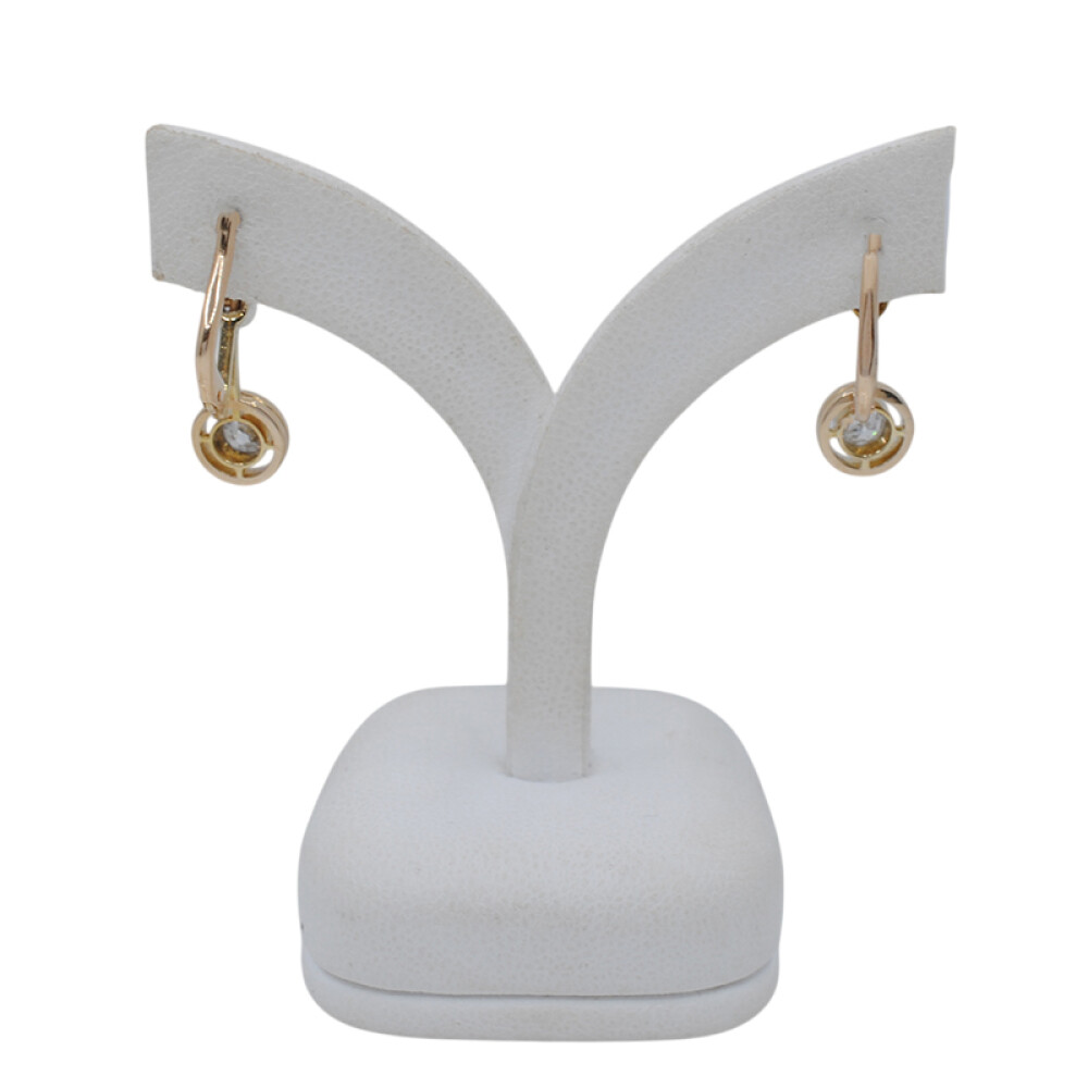 Caravanas en oro 18k, platino y brillantes Caravanas en oro 18k, platino y brillantes