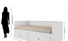 Cama Palino 1 Plaza / auxiliar - Funcional Blanco