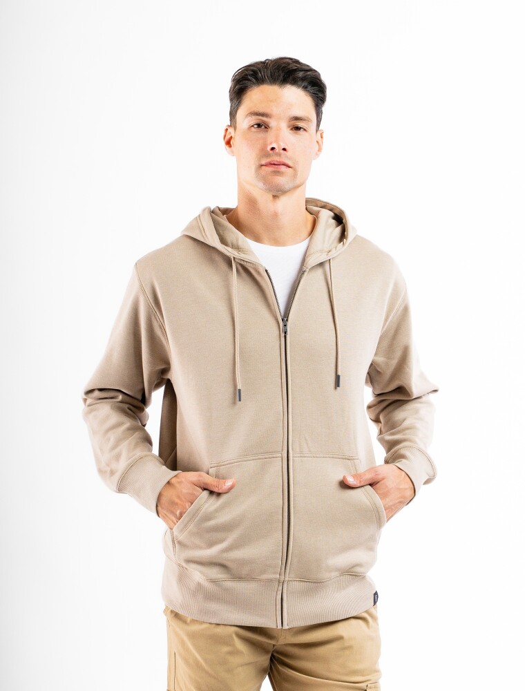 Canguro de Felpa Oversized con Cierre Tostado