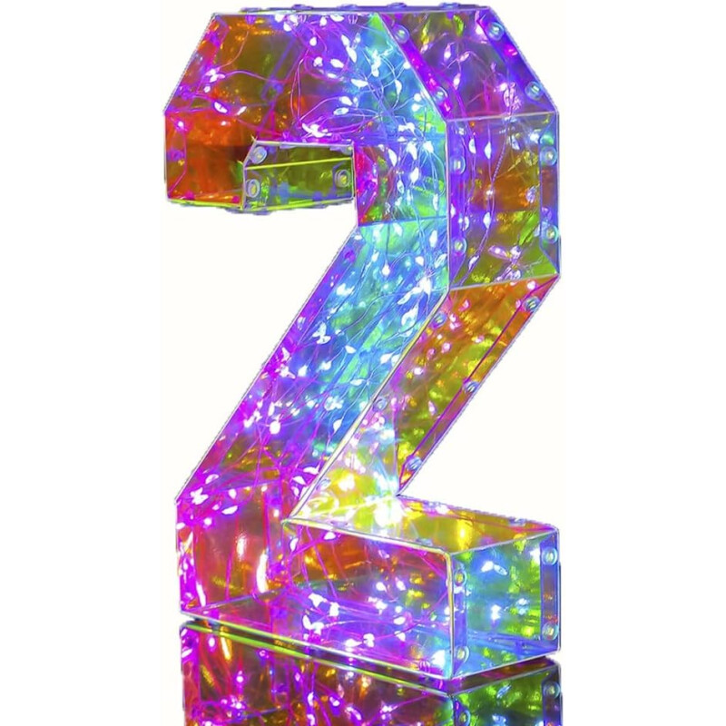 Número con Luz Multicolor DOS