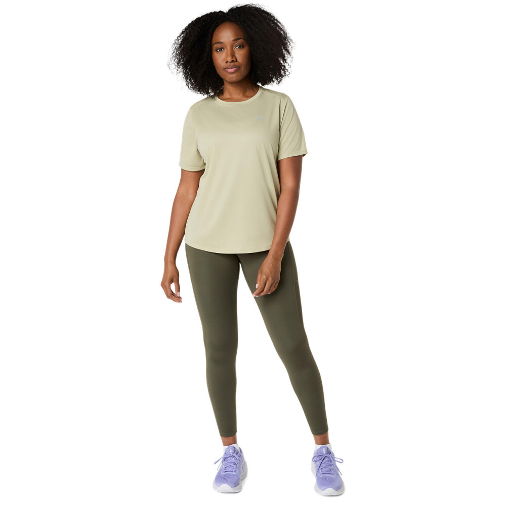 Polo Running Asics Silver SS Top Mujer Khaki