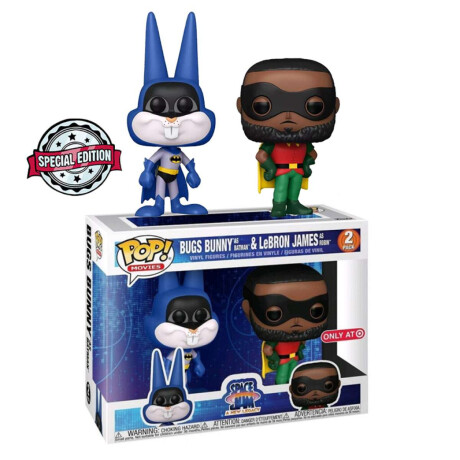 Bugs as Batman & Lebron as Robin Space Jam A New Legacy 2 Pack